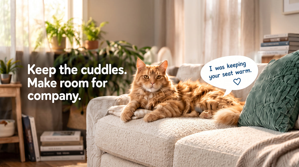 Keep the cuddles. Make room for company.